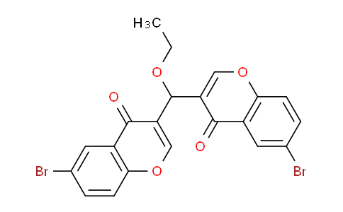 CAS No. 90368-71-1, 3,3'-(Ethoxymethylene)bis(6-bromo-4H-chromen-4-one)