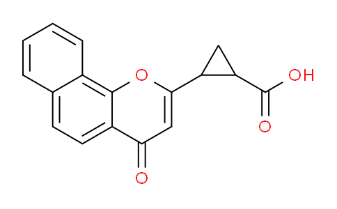CAS No. 63220-57-5, 2-(4-Oxo-4H-benzo[h]chromen-2-yl)cyclopropanecarboxylic acid