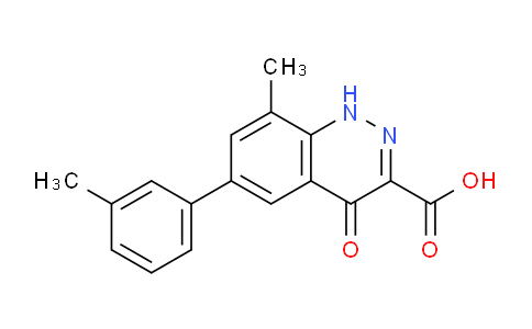 CAS No. 36991-83-0, 8-methyl-4-oxo-6-(m-tolyl)-1,4-dihydrocinnoline-3-carboxylic acid
