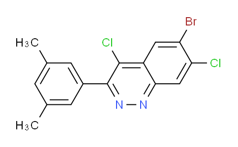 CAS No. 1352723-64-8, 6-Bromo-4,7-dichloro-3-(3,5-dimethylphenyl)cinnoline