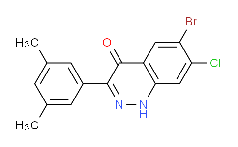 CAS No. 1352723-66-0, 6-Bromo-7-chloro-3-(3,5-dimethylphenyl)cinnolin-4(1H)-one