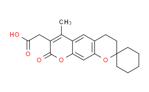 CAS No. 864763-36-0, 2-(6'-Methyl-8'-oxo-4',8'-dihydro-3'H-spiro[cyclohexane-1,2'-pyrano[3,2-g]chromen]-7'-yl)acetic acid