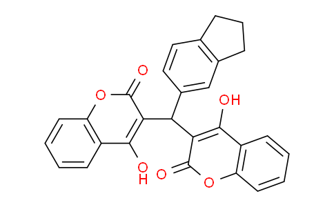 CAS No. 200706-39-4, 3,3'-((2,3-Dihydro-1H-inden-5-yl)methylene)bis(4-hydroxy-2H-chromen-2-one)