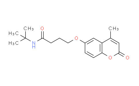 CAS No. 882863-73-2, N-(tert-Butyl)-4-((4-methyl-2-oxo-2H-chromen-6-yl)oxy)butanamide