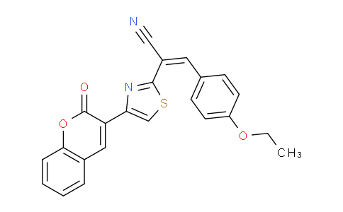 CAS No. 308101-50-0, 3-(4-Ethoxyphenyl)-2-(4-(2-oxo-2H-chromen-3-yl)thiazol-2-yl)acrylonitrile