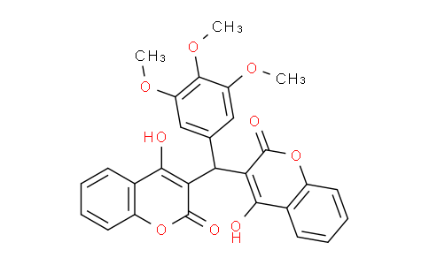 CAS No. 15938-72-4, 3,3'-((3,4,5-Trimethoxyphenyl)methylene)bis(4-hydroxy-2H-chromen-2-one)