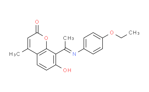 CAS No. 906757-47-9, 8-(1-((4-Ethoxyphenyl)imino)ethyl)-7-hydroxy-4-methyl-2H-chromen-2-one