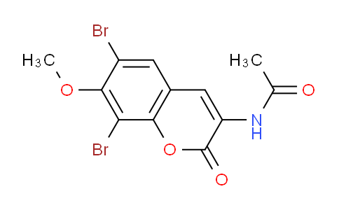 CAS No. 35031-46-0, N-(6,8-Dibromo-7-methoxy-2-oxo-2H-chromen-3-yl)acetamide