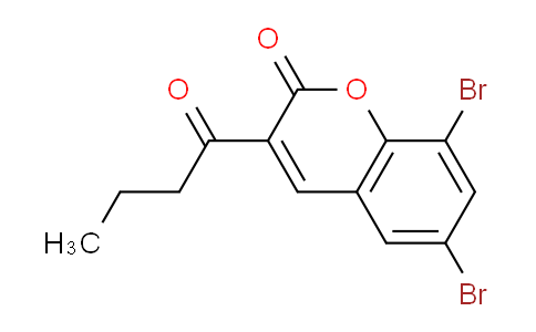 CAS No. 3855-85-4, 6,8-Dibromo-3-butyryl-2H-chromen-2-one