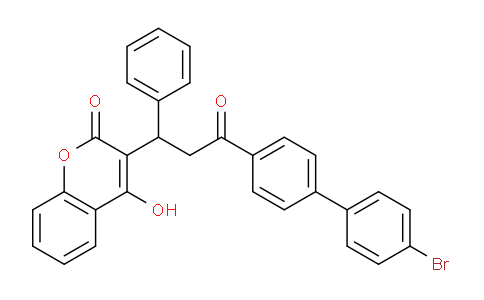 CAS No. 28614-07-5, 3-(3-(4'-Bromo-[1,1'-biphenyl]-4-yl)-3-oxo-1-phenylpropyl)-4-hydroxy-2H-chromen-2-one