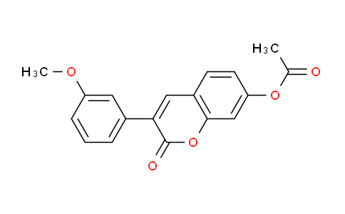 CAS No. 7401-76-5, 3-(3-Methoxyphenyl)-2-oxo-2H-chromen-7-yl acetate