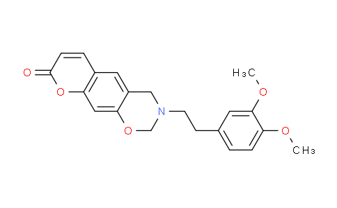 CAS No. 7400-13-7, 3-(3,4-Dimethoxyphenethyl)-3,4-dihydrochromeno[6,7-e][1,3]oxazin-8(2H)-one