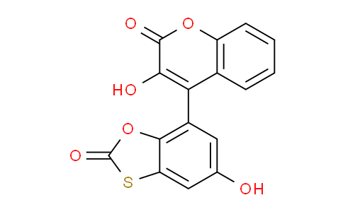 CAS No. 72430-96-7, 3-Hydroxy-4-(5-hydroxy-2-oxobenzo[d][1,3]oxathiol-7-yl)-2H-chromen-2-one
