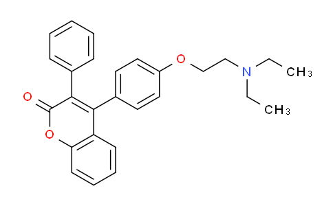 CAS No. 3450-74-6, 4-(4-(2-(Diethylamino)ethoxy)phenyl)-3-phenyl-2H-chromen-2-one