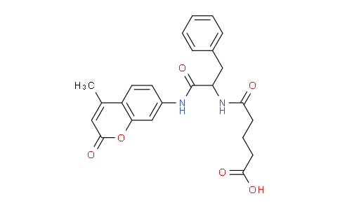 CAS No. 6035-84-3, 5-((1-((4-Methyl-2-oxo-2H-chromen-7-yl)amino)-1-oxo-3-phenylpropan-2-yl)amino)-5-oxopentanoic acid