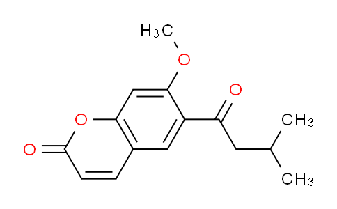CAS No. 450-16-8, 7-Methoxy-6-(3-methylbutanoyl)-2H-chromen-2-one