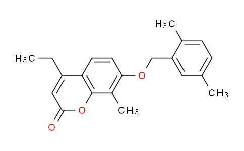 CAS No. 65988-94-5, 7-((2,5-Dimethylbenzyl)oxy)-4-ethyl-8-methyl-2H-chromen-2-one