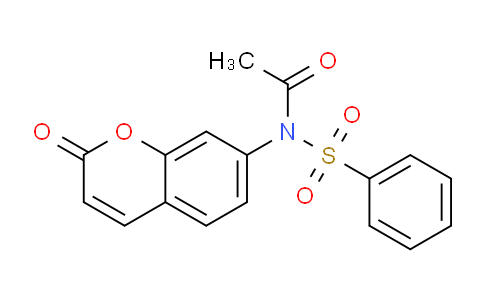 CAS No. 62119-52-2, N-(2-Oxo-2H-chromen-7-yl)-N-(phenylsulfonyl)acetamide