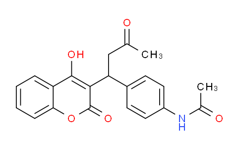 CAS No. 64180-11-6, N-(4-(1-(4-Hydroxy-2-oxo-2H-chromen-3-yl)-3-oxobutyl)phenyl)acetamide