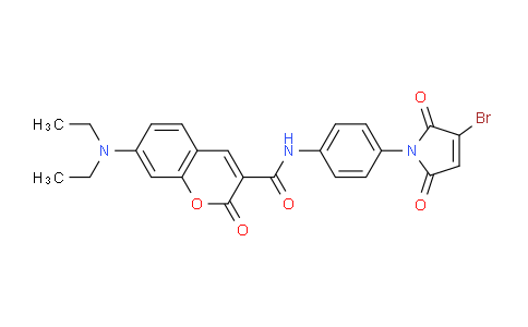 CAS No. 2048273-76-1, N-(4-(3-Bromo-2,5-dioxo-2,5-dihydro-1H-pyrrol-1-yl)phenyl)-7-(diethylamino)-2-oxo-2H-chromene-3-carboxamide