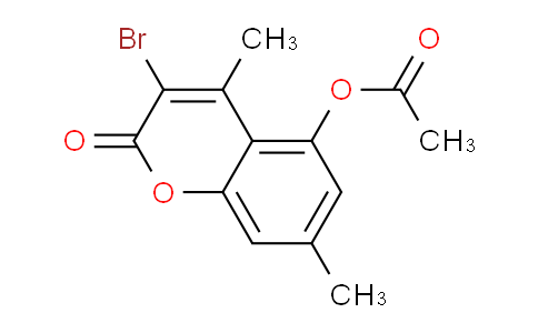 CAS No. 80716-17-2, 3-Bromo-4,7-dimethyl-2-oxo-2H-chromen-5-yl acetate