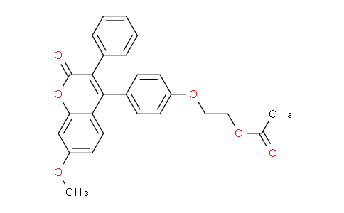 CAS No. 111038-34-7, 2-(4-(7-Methoxy-2-oxo-3-phenyl-2H-chromen-4-yl)phenoxy)ethyl acetate