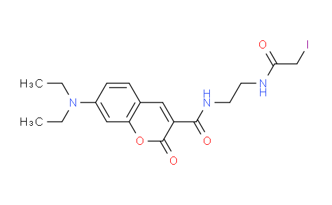 CAS No. 160291-50-9, 7-(Diethylamino)-N-(2-(2-iodoacetamido)ethyl)-2-oxo-2H-chromene-3-carboxamide