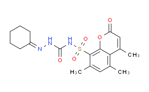 CAS No. 85302-48-3, 2-Cyclohexylidene-N-((4,5,7-trimethyl-2-oxo-2H-chromen-8-yl)sulfonyl)hydrazinecarboxamide