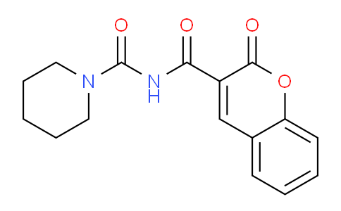 CAS No. 90051-90-4, N-(2-Oxo-2H-chromene-3-carbonyl)piperidine-1-carboxamide