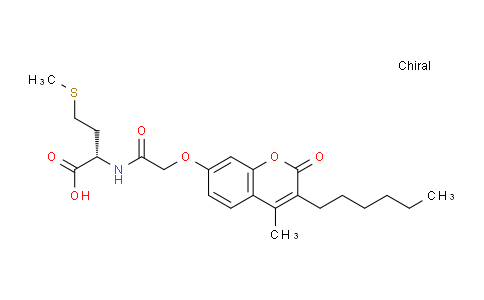 CAS No. 956944-02-8, (2-((3-Hexyl-4-methyl-2-oxo-2H-chromen-7- yl)oxy)acetyl)methionine