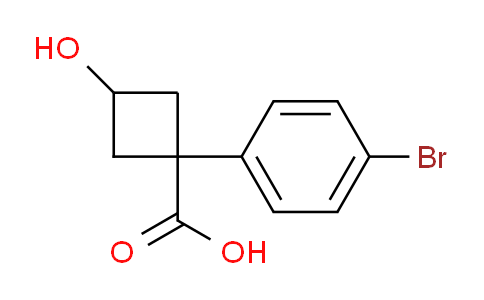 CAS No. 1199556-64-3, 1-(4-bromophenyl)-3-hydroxycyclobutane-1-carboxylic acid