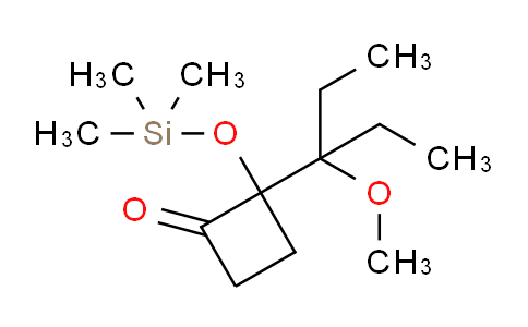 CAS No. 62276-31-7, 2-(3-Methoxypentan-3-yl)-2-((trimethylsilyl)oxy)cyclobutanone
