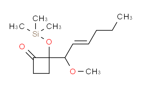 CAS No. 87505-89-3, 2-(1-Methoxyhex-2-en-1-yl)-2-((trimethylsilyl)oxy)cyclobutanone