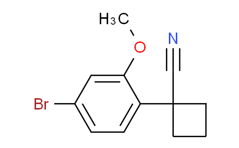 CAS No. 1314781-41-3, 1-(4-Bromo-2-methoxyphenyl)cyclobutanecarbonitrile