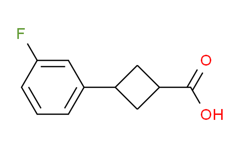 CAS No. 1235439-81-2, 3-(3-Fluorophenyl)cyclobutanecarboxylic acid