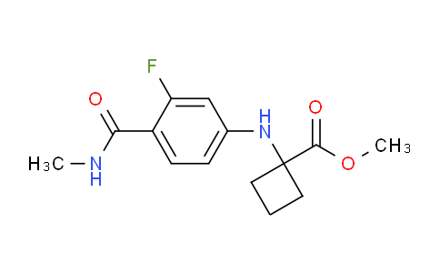 CAS No. 2227589-23-1, methyl 1-[3-fluoro-4-(methylcarbamoyl)anilino]cyclobutane-1-carboxylate