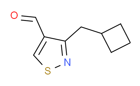 CAS No. 1236365-31-3, 3-(Cyclobutylmethyl)isothiazole-4-carbaldehyde