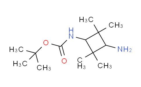 CAS No. 1384430-15-2, tert-butyl N-(3-amino-2,2,4,4-tetramethylcyclobutyl)carbamate