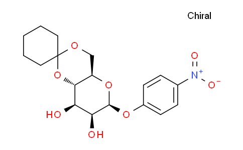 CAS No. 102717-16-8, (4aR,6S,7S,8R,8aS)-6-(4-nitrophenoxy)spiro[4,4a,6,7,8,8a-hexahydropyrano[3,2-d][1,3]dioxine-2,1'-cyclohexane]-7,8-diol