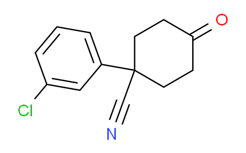 CAS No. 65619-29-6, 1-(3-chlorophenyl)-4-oxocyclohexane-1-carbonitrile