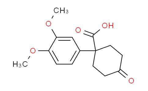 CAS No. 887978-64-5, 1-(3,4-Dimethoxyphenyl)-4-oxocyclohexanecarboxylic acid