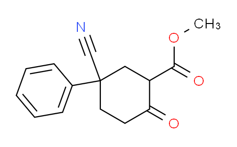 CAS No. 38289-20-2, methyl 5-cyano-2-oxo-5-phenylcyclohexane-1-carboxylate