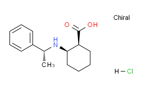 CAS No. 1346773-54-3, (1S,2R)-2-(((R)-1-phenylethyl)amino)cyclohexane-1-carboxylic acid hydrochloride