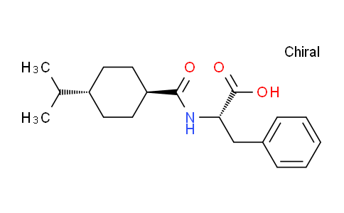 CAS No. 105816-05-5, (S)-2-(Trans-4-isopropylcyclohexanecarboxamido)-3-phenylpropanoic acid