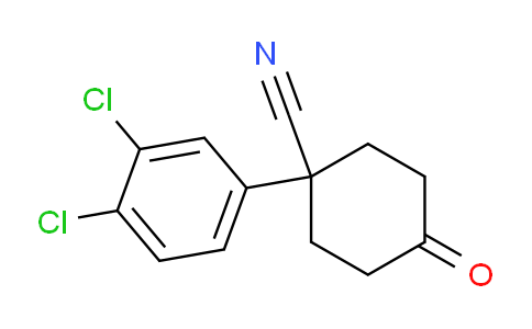 CAS No. 65619-30-9, 1-(3,4-dichlorophenyl)-4-oxocyclohexane-1-carbonitrile