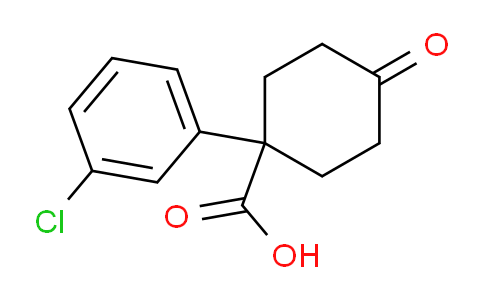 CAS No. 887978-71-4, 1-(3-Chlorophenyl)-4-oxocyclohexanecarboxylic acid