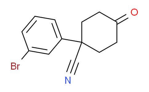 CAS No. 1202006-92-5, 1-(3-bromophenyl)-4-oxocyclohexane-1-carbonitrile