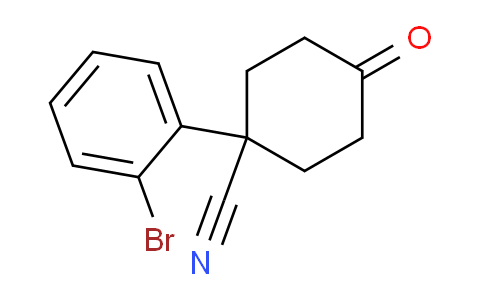 CAS No. 1202006-93-6, 1-(2-bromophenyl)-4-oxocyclohexane-1-carbonitrile