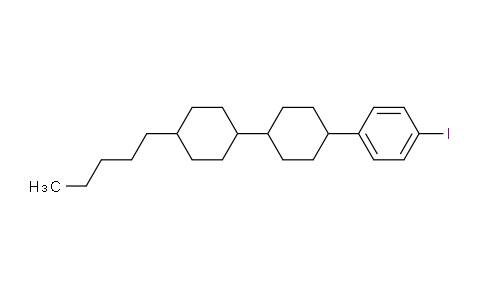 CAS No. 912852-58-5, 4-(4-iodophenyl)-4'-pentyl-1,1'-bi(cyclohexane)