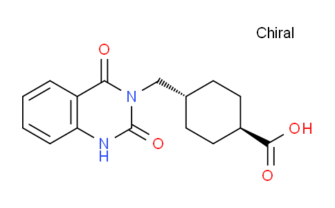 CAS No. 1217618-21-7, trans-4-((2,4-Dioxo-1,2-dihydroquinazolin-3(4H)-yl)methyl)cyclohexanecarboxylic acid